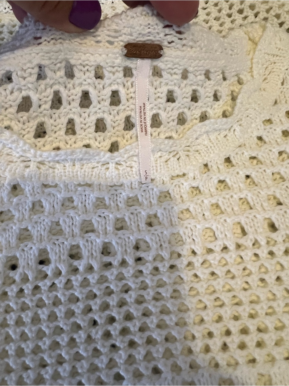 Free People White Crochet Swim Coverup Tunic - Picture 5 of 6